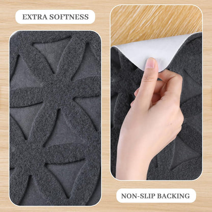 RIOLAND Stair Treads Carpet Non-Slip Indoor Stair Runners for Wooden Steps, Stair Rugs for Kids and Dogs, Set of 15, 8" X 30", Gray