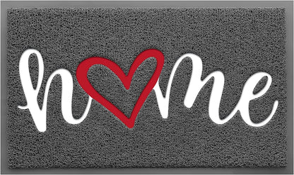 CozyBounty Black Door Mat Welcome Mats Outdoor Indoor Non-Slip Doormat for Entryway Low-Profile Floor Mat for Yard, Garage, High Traffic Areas (30"x17.5", Black)