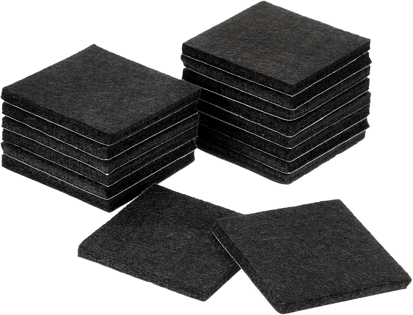 uxcell Furniture Pads, 16Pcs 2.5" - Square Self Adhesive Felt Furniture Pads, Floor Protectors for Furniture Feet Chairs Legs Hardwood Floors (Brown)
