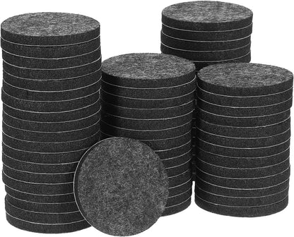 uxcell 32Pcs Non Slip Furniture Pads, 3" Round Self Adhesive Felt Bumpers Noise Reducing Furniture Feet Floor Protector for Chairs Tables Furniture Legs (White 0.2" Thick) - Colors B