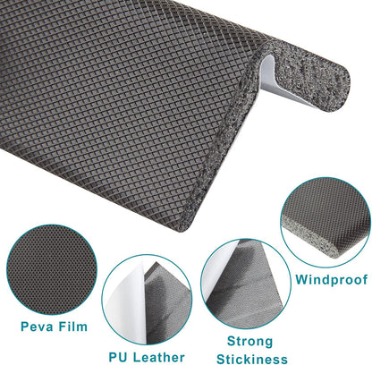4 Pcs Door Corner Seals, Exterior Door Jamb Frame Seal, Self-Adhesive Wedge Draft Stoppers Foam Pads for Weather Stripping Noise Isolating (White)