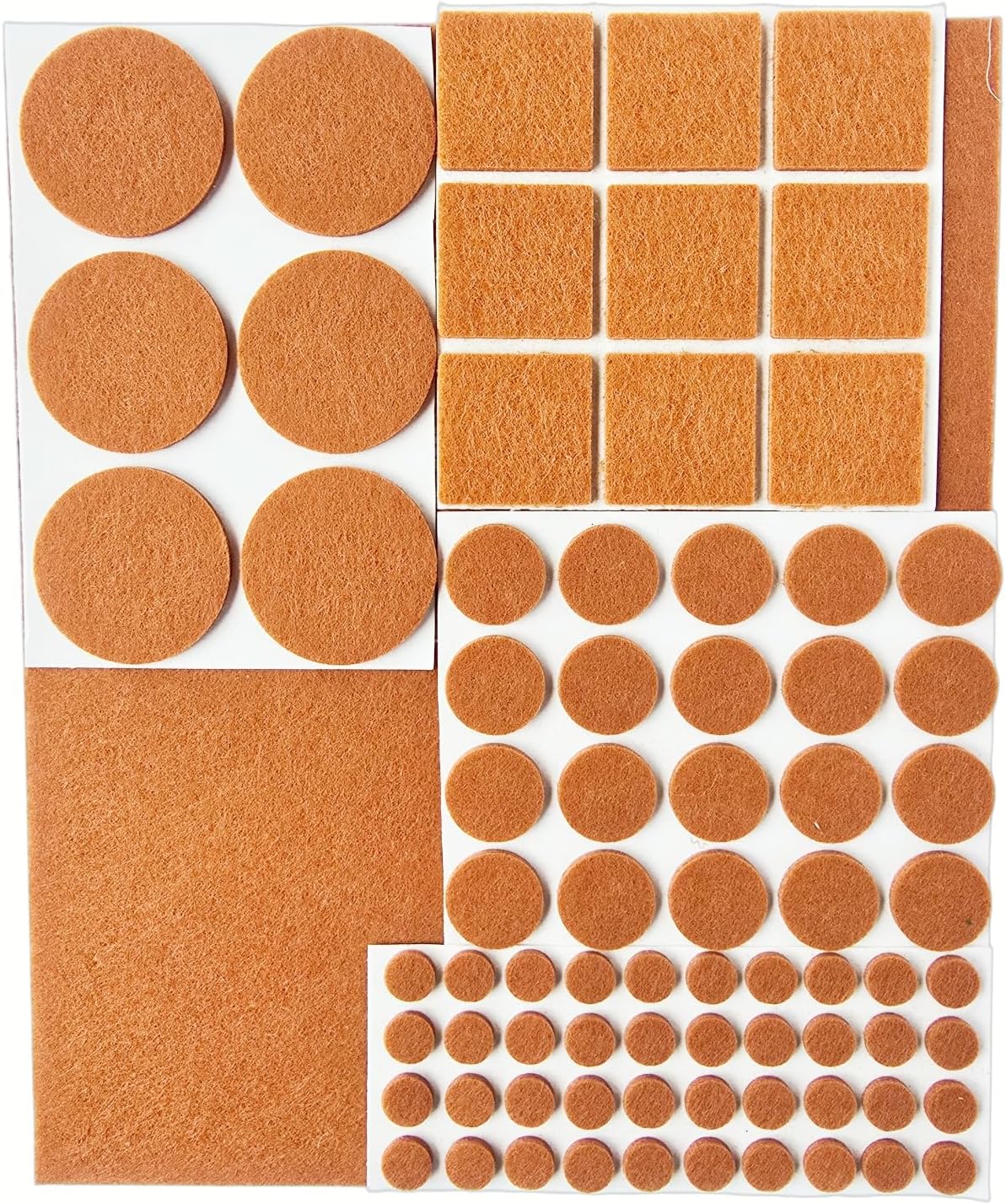 192 PCS Self-Adhesive Felt Furniture Pads, Multi-Size Chair Leg Floor Protectors for Hardwood Floors,Non-Slip & Anti-Noise & Anti-Scratch Felt Pads for Table Legs,Furniture Feet,Cabinet Doors