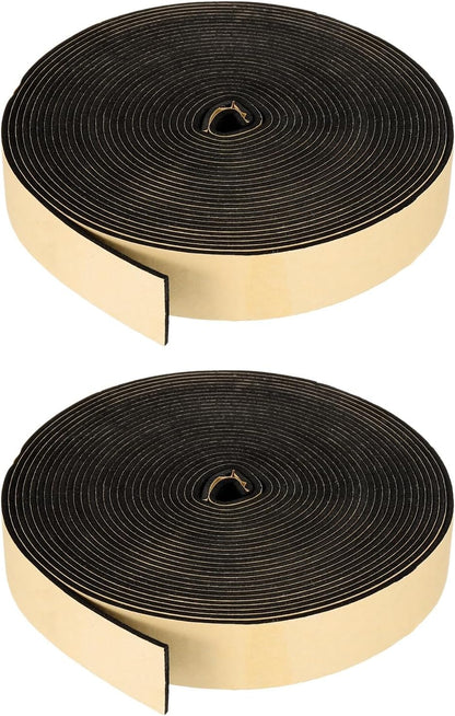 PATIKIL Foam Insulation Tape, 1-1/2" W x 1/8" t x 32.8FT Self Adhesive Weather Stripping Door Seal Strip for Door Window Air Conditioning, Black - Colors B