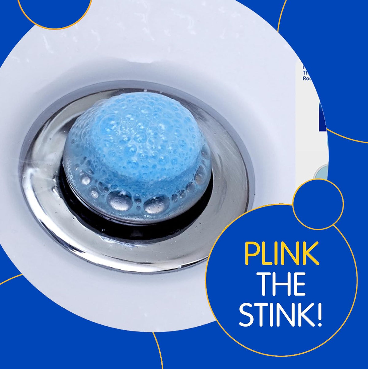 COMPAC HOME Plink Sink Drain Cleaner and Deodorizer, Air Fresheners for Garbage Disposal, Lemon Scented, Home Accessory Cleaning Products for Kitchen and Clogged Drain, 6 Tablets (Pack of 1)