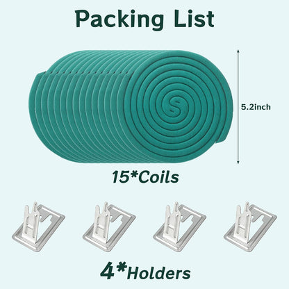 30Pack Mosquito Repellent Coils - Mosquito Repellent Outdoor Patio with 5-7 Hour Protection Covers 12ft, Mosquito Bits Safe & Effective for Yard, Patio, Camping, Garden, Deck & BBQ Areas