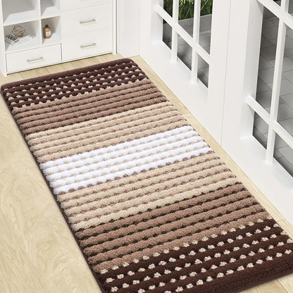 Kitinjoy Indoor Outdoor Door Mat, 32x20 Non-Slip Absorbent Dirt Trapper, Low-Profile Washable Inside Entrance Front Floor Mat, Sturdy Soft Entry Doormats for Entryway, Grey