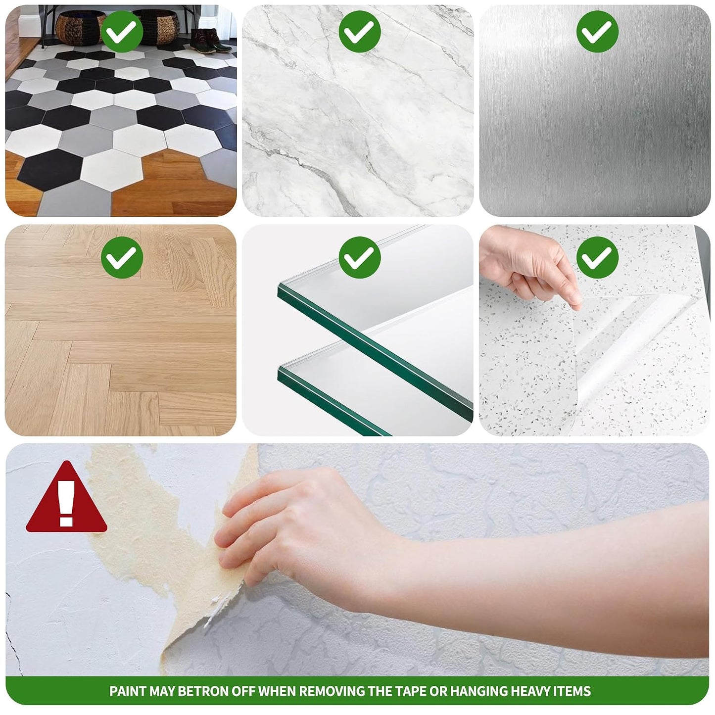 2 Pack Nano Double Sided Tape Duty Mounting Tape Sticky Walls, Double Sided Heavy Duty Rug Tape, Duty Multipurpose Mounting Transparent Tape for Paste Items