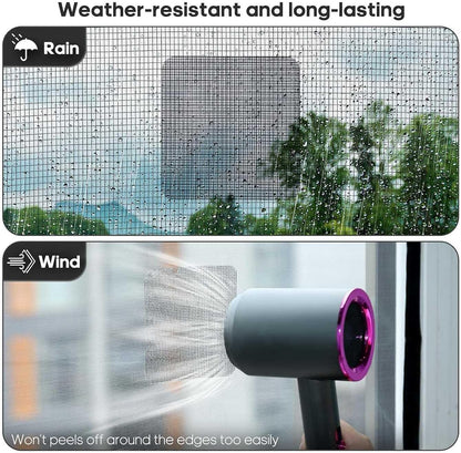 14 Sheets Window Screen Patches Repair Kit, 3 Sizes Window Screen Repair Kit for Mesh Screen Door, Screen Repair Tape