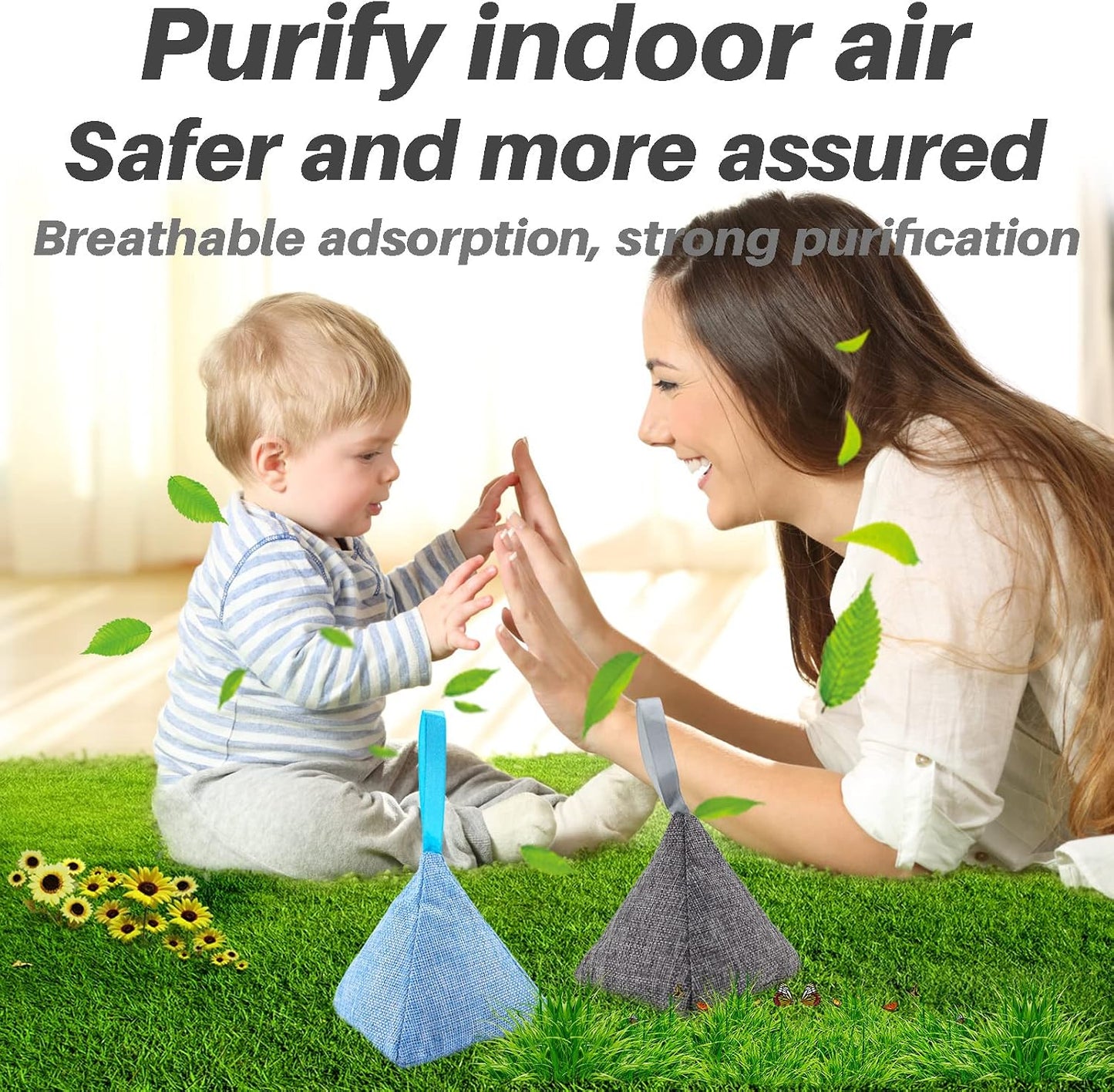 Charcoal Bags Odor Absorber (10x100g+4x200g) Activated Bamboo Charcoal Air Purifying Bags Charcoal Odor Eliminating Bags for Home & Car Shoes, Closet, Pet -14 PACK