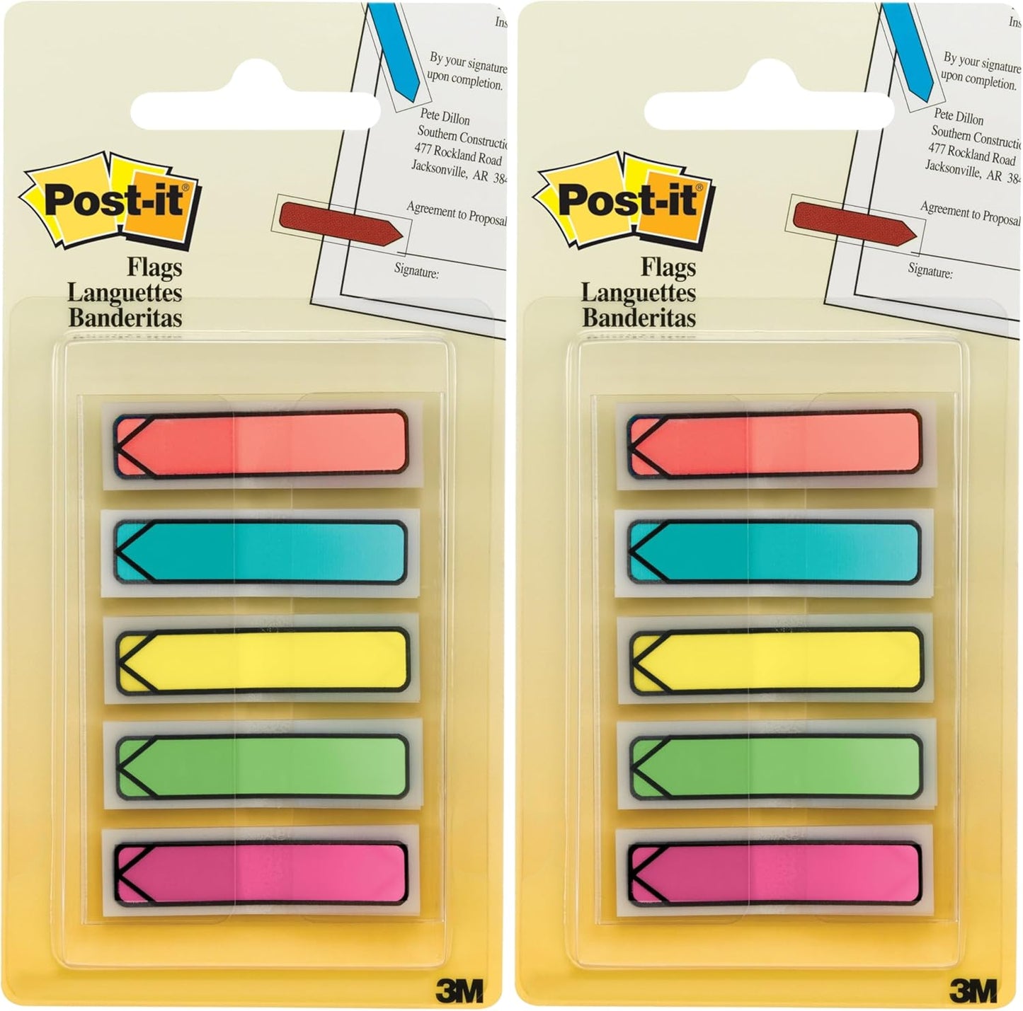 Post-it Arrow Flags, 0.47 x 1.7 in, Bright Colors, 1 Dispenser, 100 Flags | Removable Page Markers for Planners, Journals, and Calendars