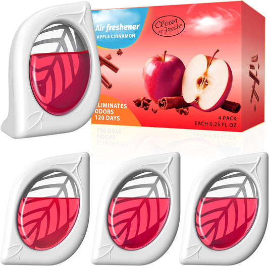 Air Freshener for Home, 4 Pack, Eucalyptus & Mint, Odor Eliminator for Small Area Closets Bathroom Pets Strong Odor, Up to 120 Days