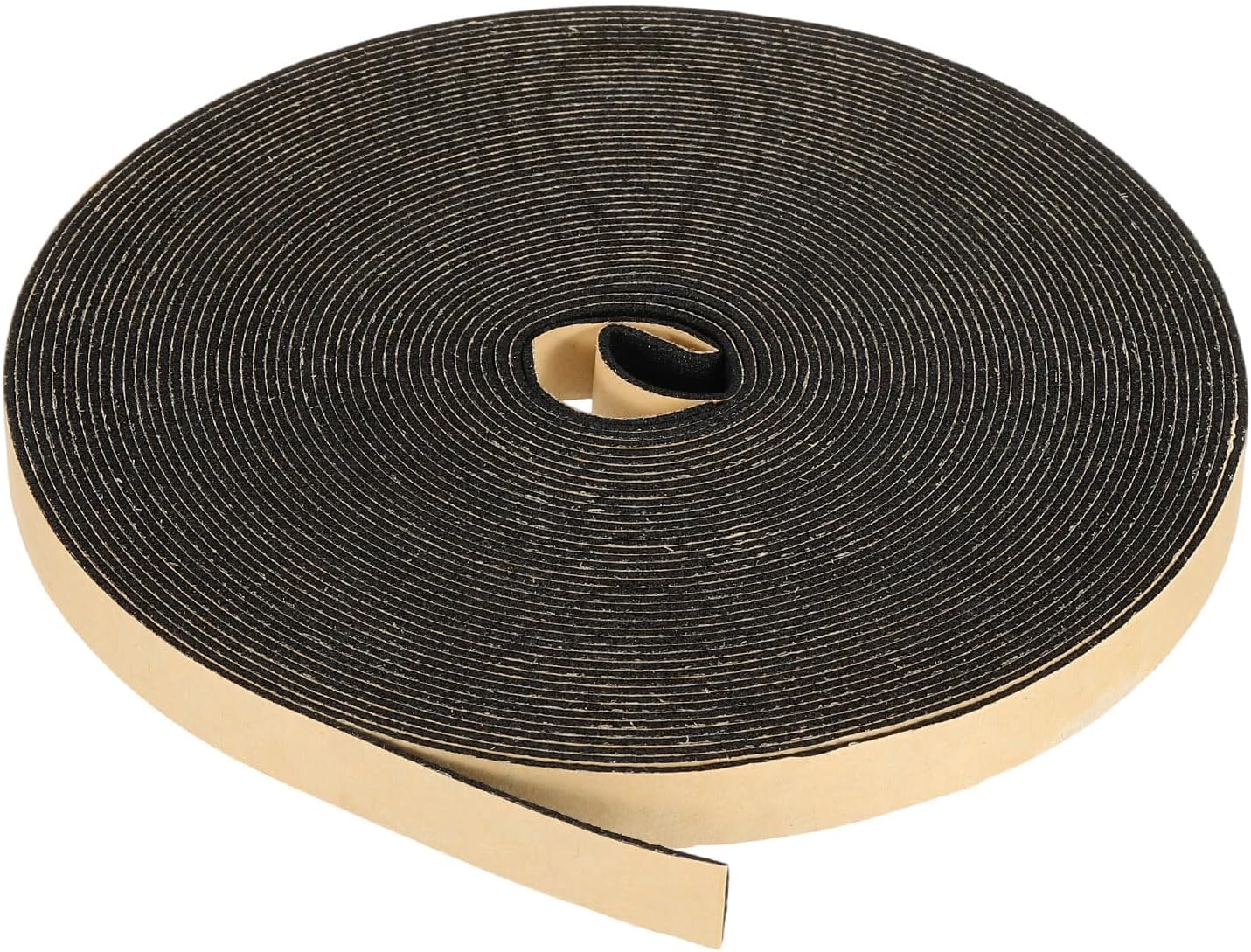 PATIKIL Foam Insulation Tape, 1-1/2" W x 1/8" t x 32.8FT Self Adhesive Weather Stripping Door Seal Strip for Door Window Air Conditioning, Black - Colors B