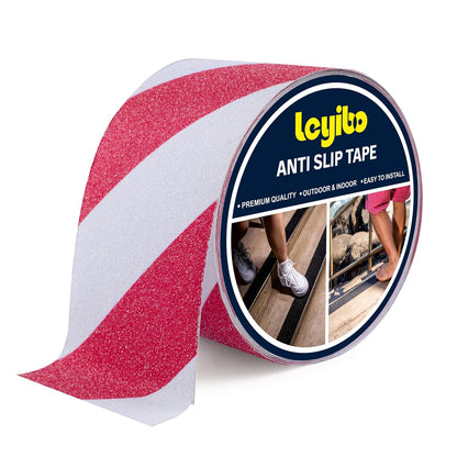 Anti Slip Tape, 4 Inch x 42 Ft Grip Tape for Stairs Outdoor/Indoor, Waterproof Non Skid Roll for Stair Treads Non Slip, High Traction Friction Abrasive Adhesive Stair Steps, Caution Yellow/Black