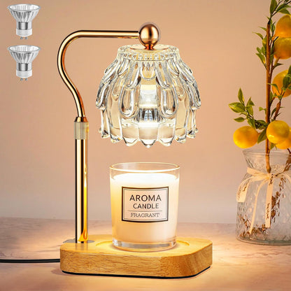 Candle Warmer Lamp with Timer Dimmer - Birthday Gift for Women Mom, Electric Wax Melter Warmer Adjustable Height for Jar Candles Housing Warming Home Decor