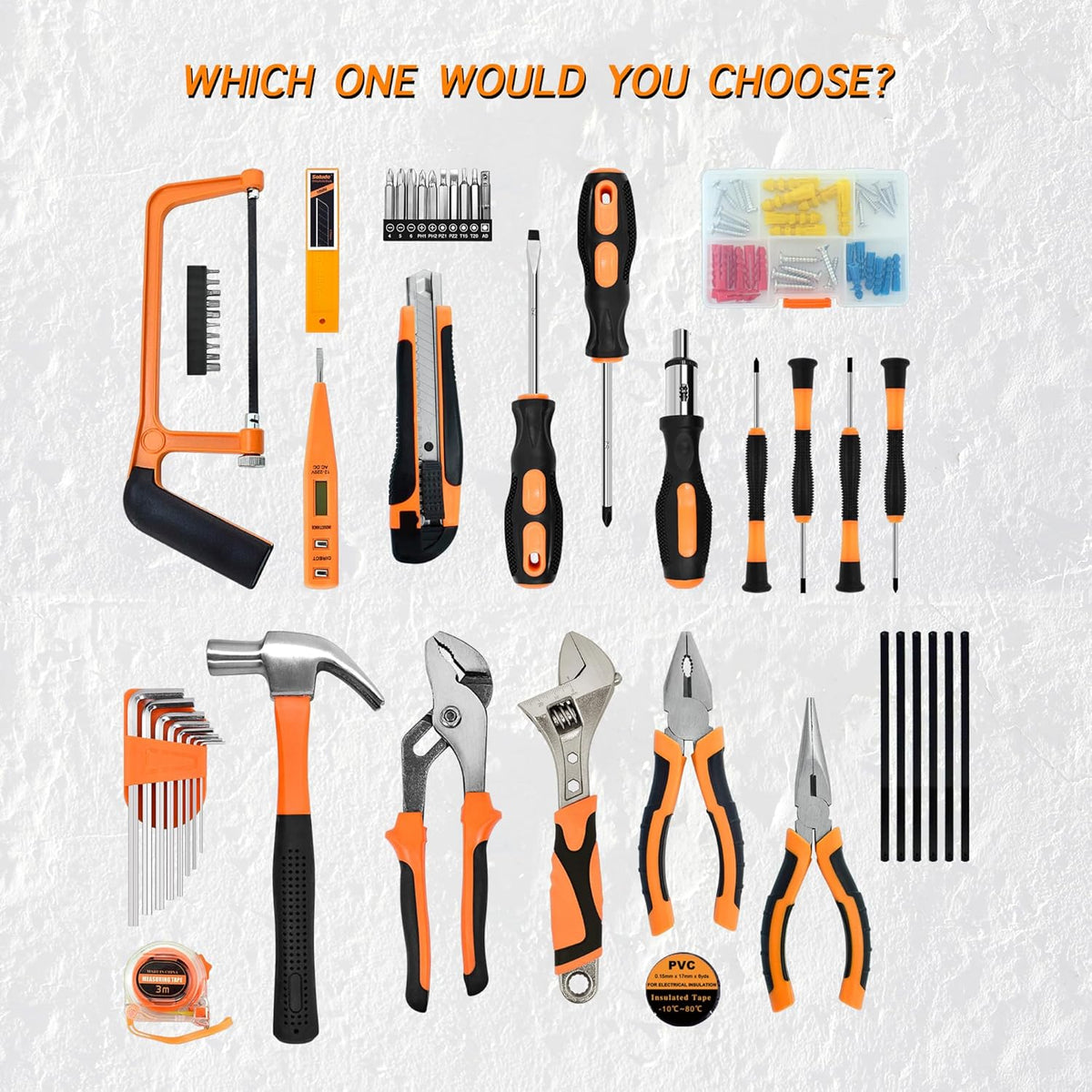 Tool Set, Home Repair Tool Kit for Men Women College Students,Household Basic Hand Tool Sets with Case for Home Maintenance,Dorm Essentials and DIY Projects