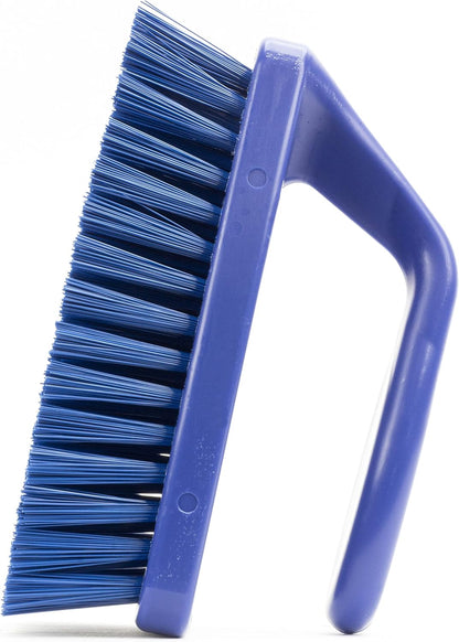 SPARTA Heavy Duty Scrub Brush, Hand Brush with Iron Shape Handle Design for Scrubbing Kitchen Pots and Pans or Bathroom Sink and Shower, 6 Inches, Black, Twin