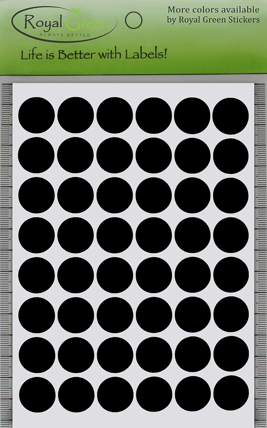 Royal Green Dot Sticker 11/16" Inch (17mm) Colored Labels in Purple - 2400 Pack - Colors A