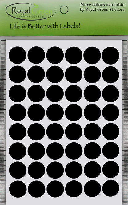 Royal Green Dot Sticker 11/16" Inch (17mm) Colored Labels in Purple - 2400 Pack - Colors A