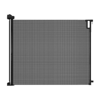 Perma Child Safety Indoor Outdoor Ultimate Retractable Baby Gate, 38.6" Tall Extends to 79" Wide, Black
