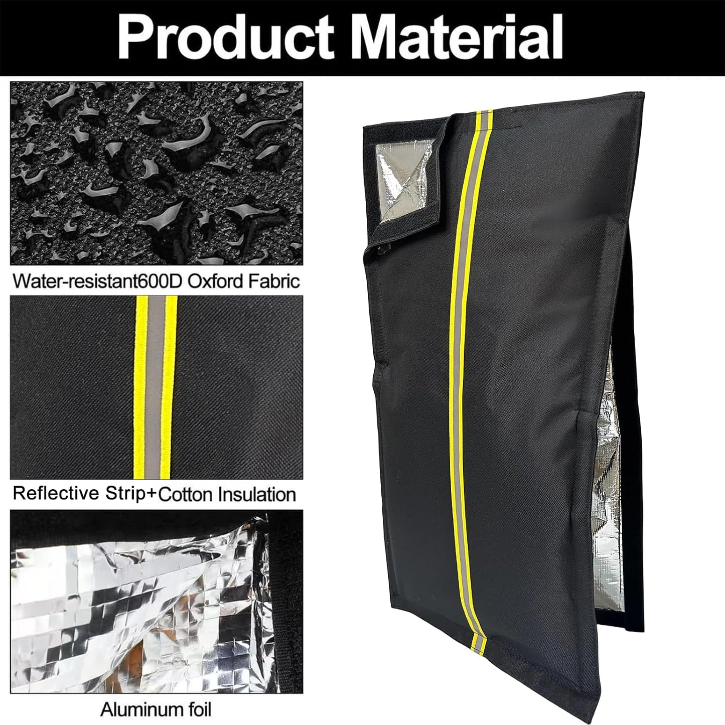 Insulated Outdoor Faucet Cover, Thickened Reusable Design, Dimensions: 25“H x 13.5”W, Reflective Strip Included, Year-Round Frost and Heat Protection, Suitable for RV Campgrounds and Yard Hydrants