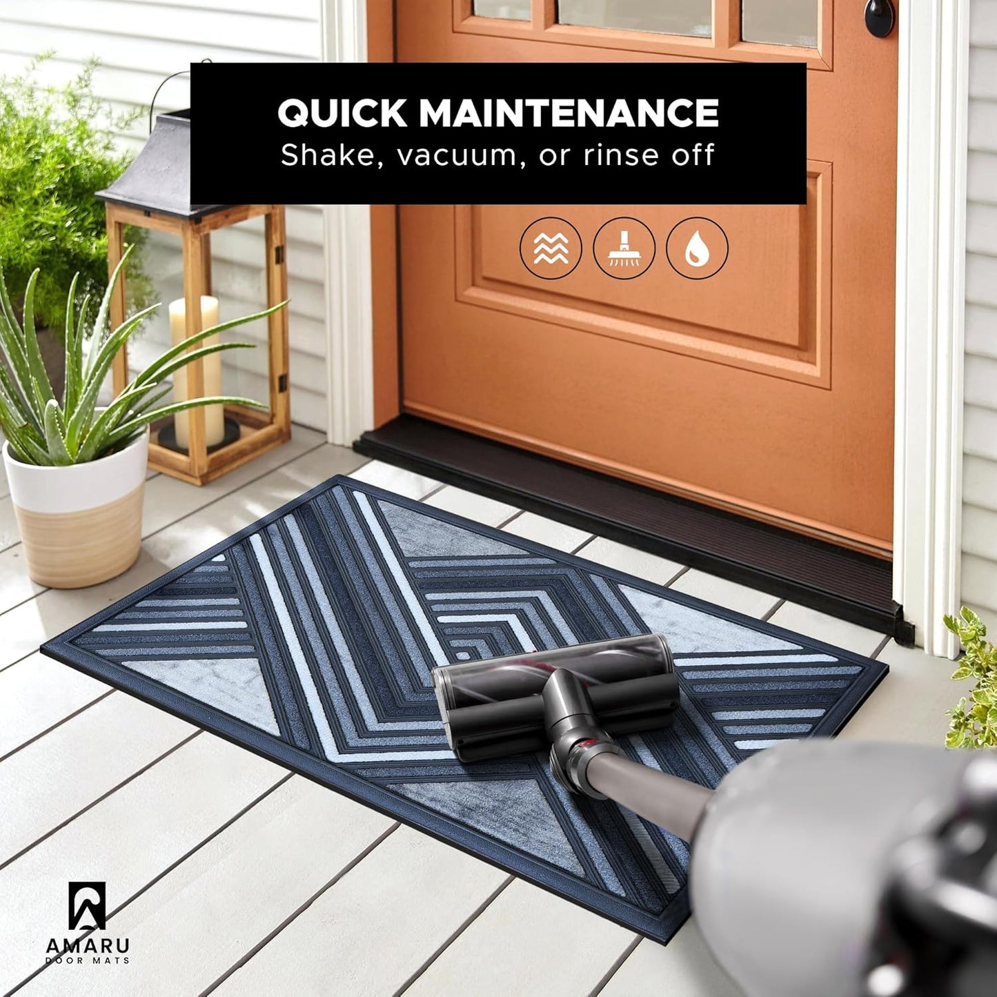 Extra Durable, Superior Absorption, Front Door Mat for Outdoor & Indoor - Welcome Mat for Entryway, Entrance, Patio, Porch - Waterproof, Non-Slip Backing, Coarse Fibers (Scales,17x29)