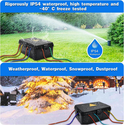 Hrensaw Large Outdoor Electrical Box(12.5x8.5x5inch),IP54 Waterproof Outdoor Outlet Covers,Weatherproof Extension Cord Covers Protect Outlet,Plug,Timer,Power Strip,Holiday Light,Green