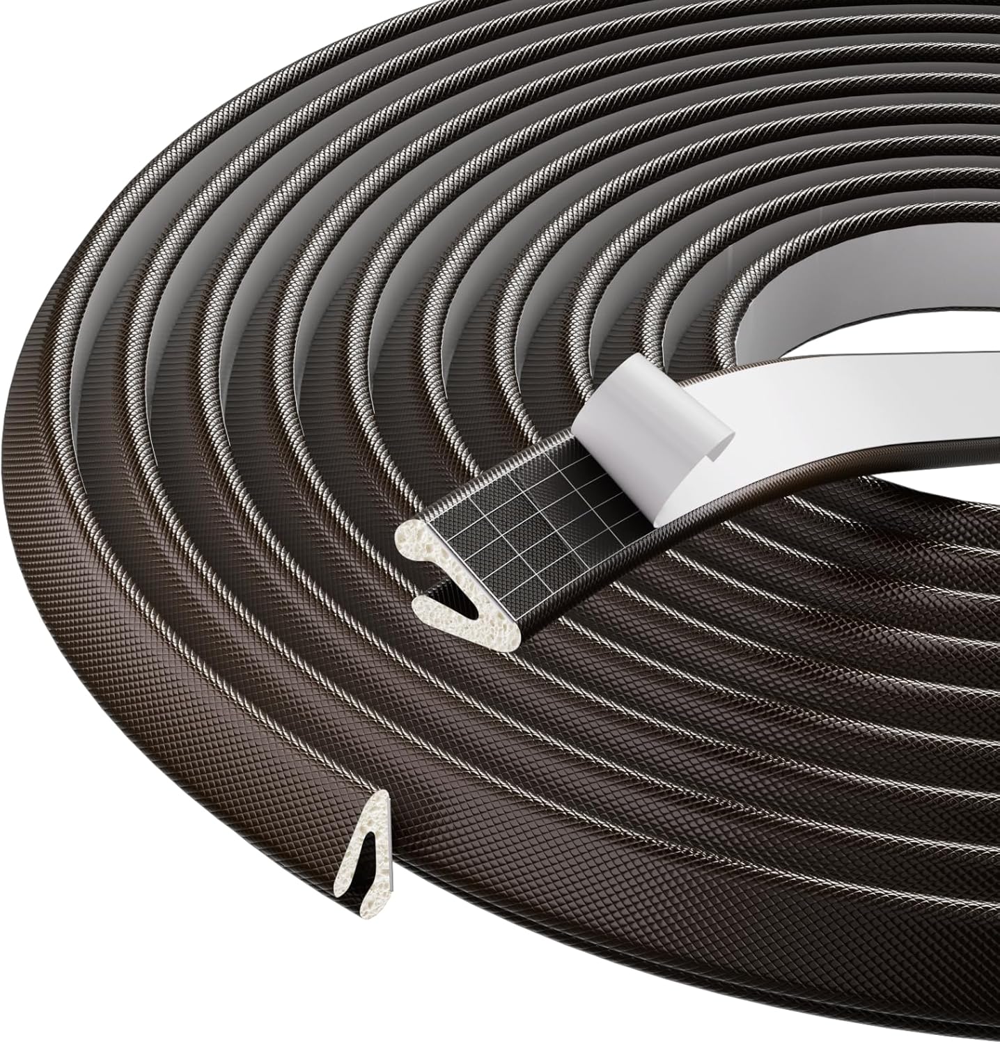 V Shape Thin Foam Weather Stripping Door Frame Seal Strip 19.7FT White, Draft Stopper, Insulation Winter, Weatherstripping, Gap Sealing, Soundproofing, Self-Adhesive Used for Exterior Front Door Side