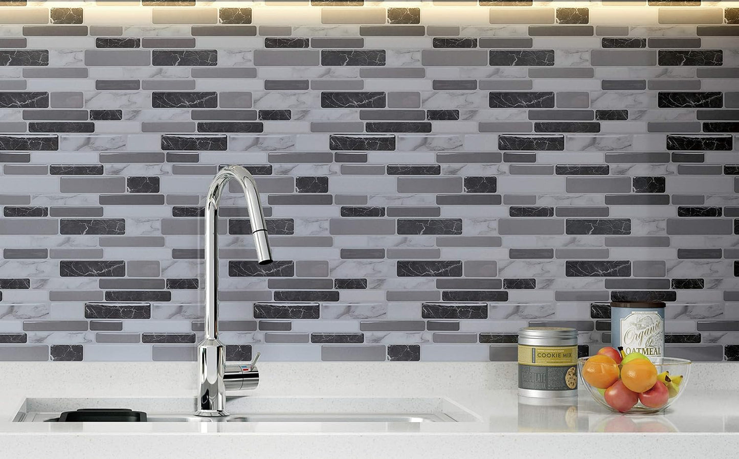 Art3d 10-Sheet Kitchen Backsplash Tiles Peel and Stick, Self Adhesive Wall Tile Sticker for Kitchen Island Bathroom Laundry Room RV Renter 12" x 12" - Jade Green