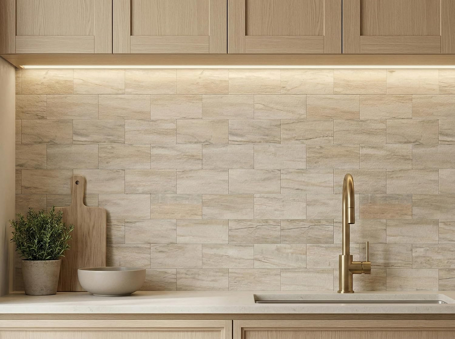 2026 New Upgrade Peel and Stick Backsplash Tile, Peel and Stick 11.34" X 11.57" Wall Tile for Kitchen, Bathroom, Fireplace, Laundry (Beige Ecru, 10 Packs)