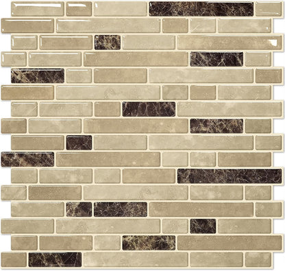 STICKGOO Peel and Stick Backsplash - 10 Sheets of 12”×12” - 3D Self Adhesive Peel and Stick Tile Backsplash for Kitchen & Bathroom