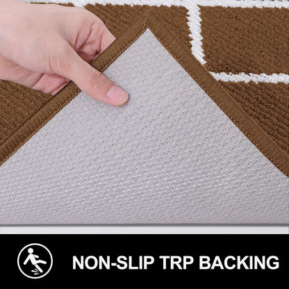 Finchitty Indoor Door Mat, Dirt Resistant and Absorbent, Low-Profile, Non-Slip, Washable Inside Floor Mats for Front Door, Back, and Entrance, 32" x 20", Grey