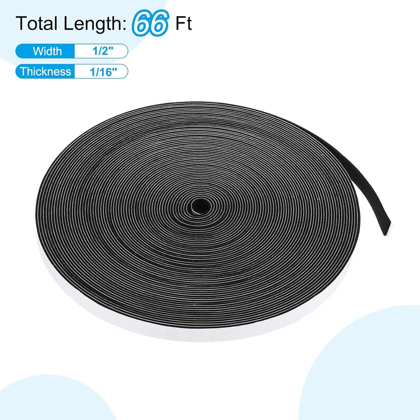 PATIKIL Weather Stripping Door Seal Strip, 3/8 Inch x 1/4 Inch x 32 Ft Self Adhesive Soundproof High Density Foam Tape Insulation for Door Window Air Conditioning, White - Colors B