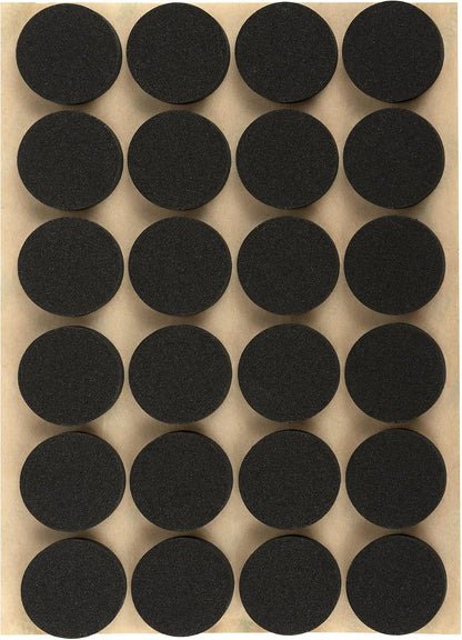 Furniture Felt Pads 3/4" (19mm) Diameter Round 3M Self Adhesive Protects Furniture and Floors Against Bumps and Scratches 140 Pack - Black