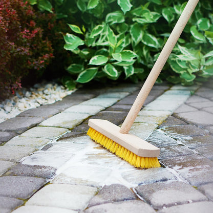 Deck Scrub Brush Head 7.87" - Heavy Duty Concrete & Wooden Deck Scrub Brush With Hard Nylon Bristles