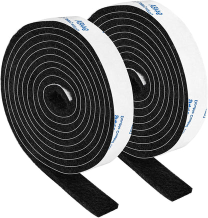 Felt Strips with Adhesive Backing, Felt Tape with Adhesive Backing, Felt Furniture Strips 2 Pack Roll 1/2x 60 Inches Black, Felt Strips for Furniture