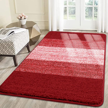 Kitinjoy Indoor Outdoor Door Mat, 32x20 Non-Slip Absorbent Dirt Trapper, Low-Profile Washable Inside Entrance Front Floor Mat, Sturdy Soft Entry Doormats for Entryway, Grey