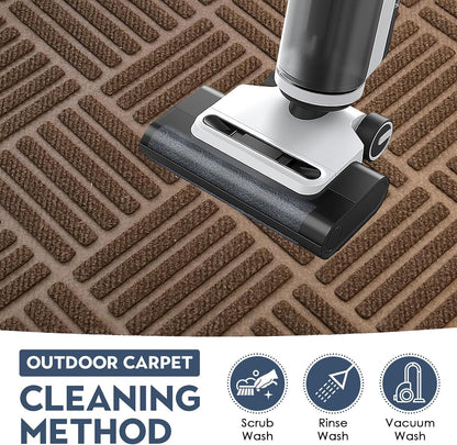 DM23 Heavy Duty Front Door Mats Non Slip Rubber Backing Entrance Mat Shoes Scraper Welcome Mat