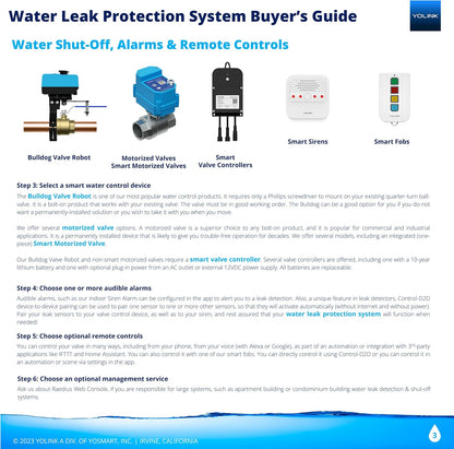 YoLink Smart Home Starter Kit: SpeakerHub & Water Leak Sensor 4 with 105dB Audio Alarm 2-Pack, SMS/Text, Email & Push Notifications, Freeze Warning, LoRa Up to 1/4 Mile Open-Air Range, w/Alexa, IFTTT