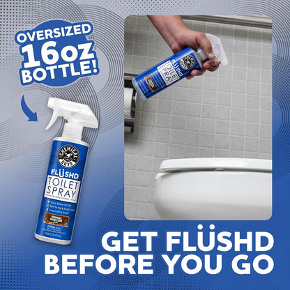 Chemical Guys Flushd, Toilet Deodorizing Spray, Bathroom Odor Eliminator and Blocker, Non-Aerosol Trigger Pump Spray, Tropical Eruption Scent, 16 Fl. Oz.