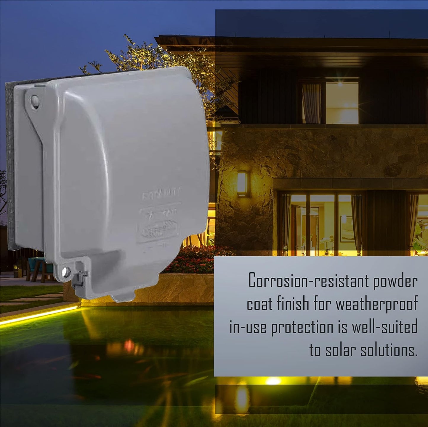 TayMac MX3200 RaynGuard Extra Duty Metal Weatherproof in-Use Cover, 1-Gang, Gray, 3.55 x 3.37 x 6.12 inches