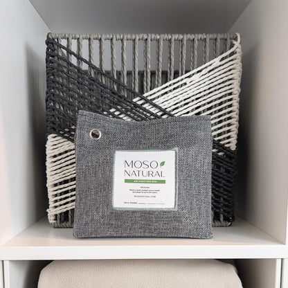 Moso Natural Air Purifying Bag 300g (2 Pack) Premium Charcoal Odor Absorber & Deodorizer for Closets, Bathrooms & Small Spaces — Lasts 2 Years, Pet Odor Eliminator for Home, Unscented Bamboo Charcoal