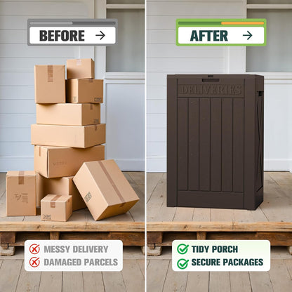 Greesum 31 Gallon Resin Deck Box All Weather Outdoor Storage Boxes for Patio Furniture Set,Outdoor Toys,Garden Tools,Black