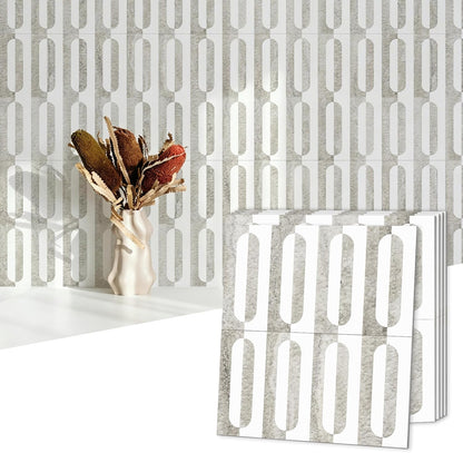 STICKGOO Peel and Stick Backsplash Tiles 12"x12", Waterproof Stick on Kitchen & Bathroom Backsplash, PVC Self Adhesive Wall Tiles for Fireplace, White/Marble Black (10 Sheets)