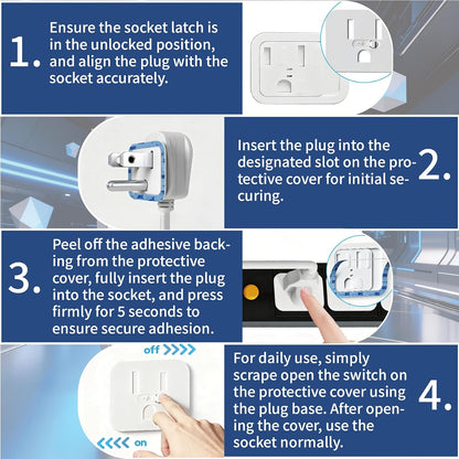 Outlet Covers Baby Proofing - Adhesive Sliding-Lock Socket Protector 12pcs Childproof Electrical Outlet Protectors for Home & Kitchen