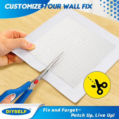 DIYSELF 9 Pack Drywall Repair Kit, Surface Repair Kit, Spackle Wall Repair, 2×100g (7oz Total) Putty, White Drywall Mud, Plaster for Holes, Cracks, Gaps, Fast-Drying Hole Filler with Scraper, Sander