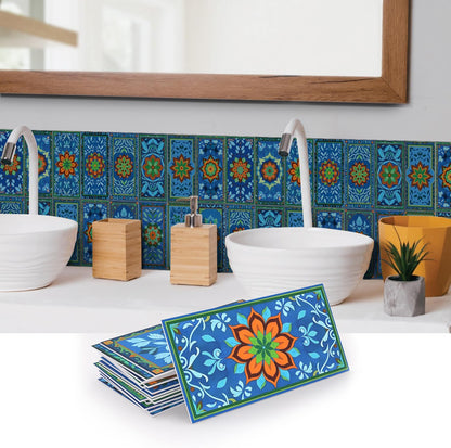 VICCI 32Pcs Tile Decals - Peel and Stick Kitchen Backsplash - Decorative Wall Tiles Stickers 8" x 4" Self-Adhesive Waterproof Removable for Bathroom Cabinets Home DIY Projects Decor