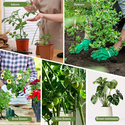 12 Pcs Stackable Plant Support Stakes with 1 Roll 2 M Stickers, 1 Roll 20 Cable Ties, 10 Clips, Stackable Plant Support Stakes for Indoor Outdoor Plants Potted Monstera Climbing Plants