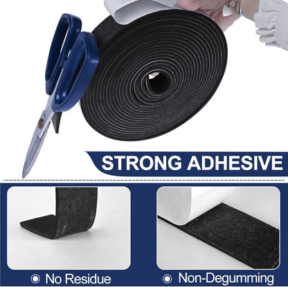 66Ft Foam Tapes Self Adhesive Foam Seal Strips 1/2In x 1/8In x 33.1Ft Each Roll Weatherstrips High Resilience Weather Stripping Door Seals for Door Soundproofing, Window Insulation (2R, White)