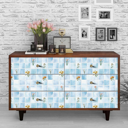 Peel & Stick Tile Stickers Waterproof Self-Adhesive Backsplash Stickers for Kitchen Bathroom Decor 10 Pack 11.8''x11.8'' (Light Green)