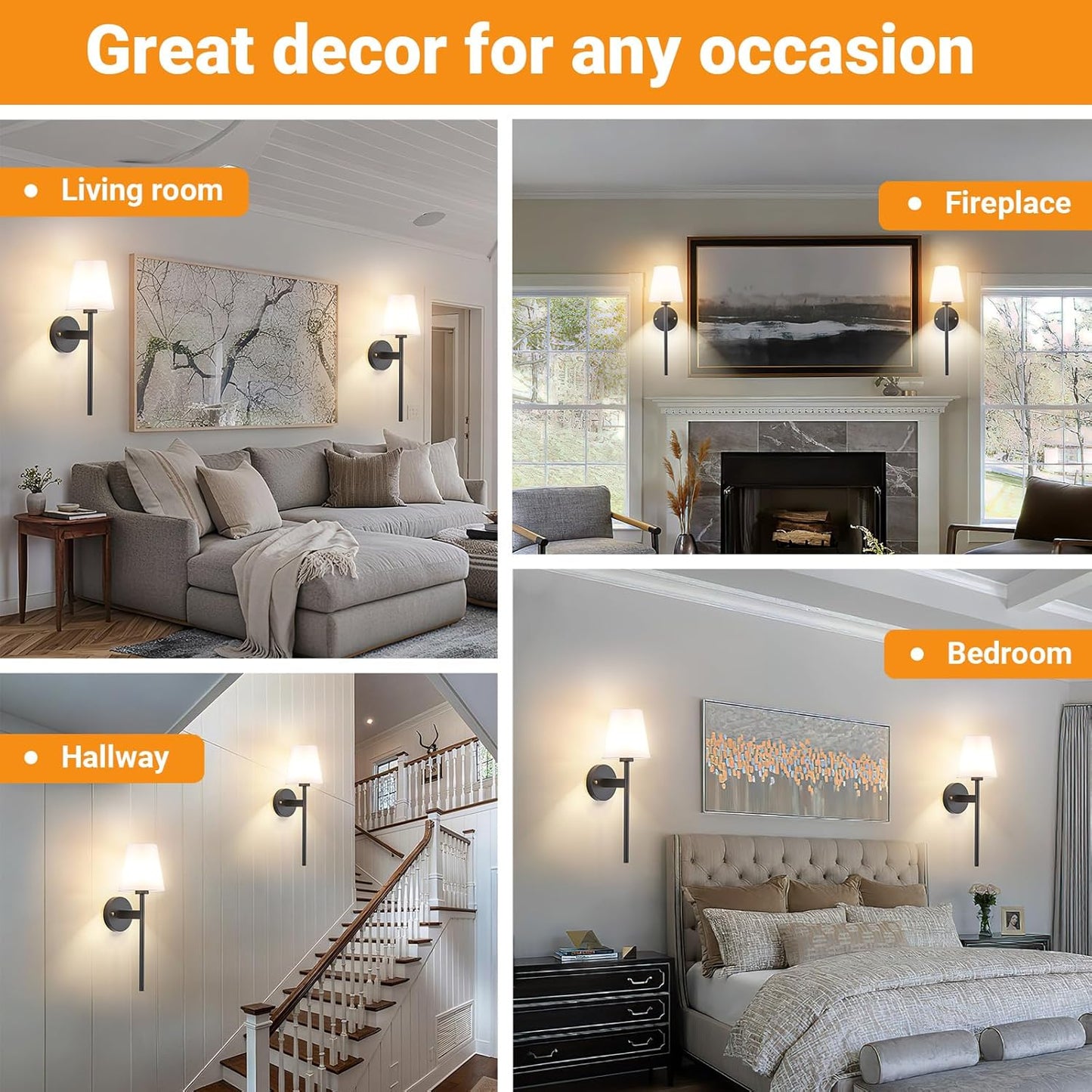 Nekhung Battery Operated Wall Sconces Set of Two, Wireless Battery Wall Light with 10000mAh RGB Dimmable Magnetic Bulb and Remote, Rechargeable Sconce Wall Decor for Bedroom Living Room Hallway